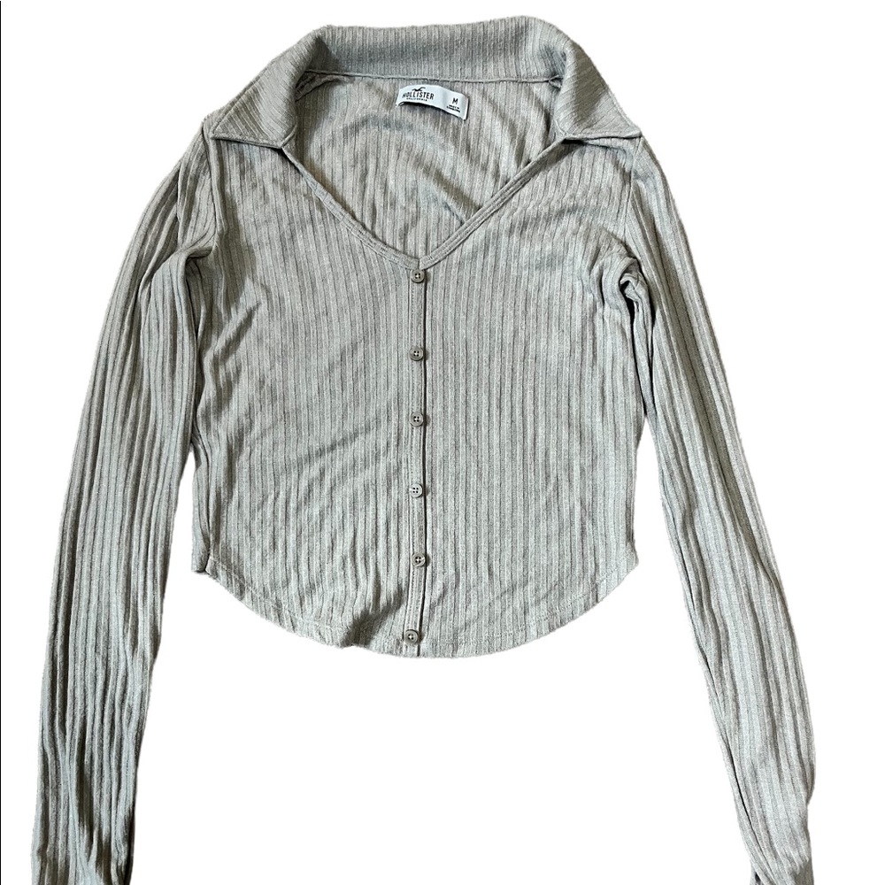 Hollister Cropped Long Sleeved Top